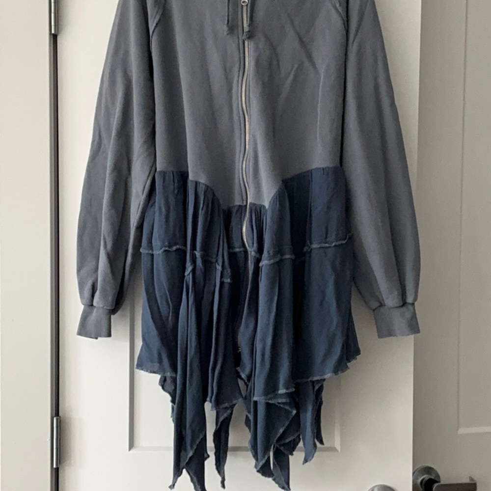 Free People Blue Hooded Cardigan - Picture 12 of 12